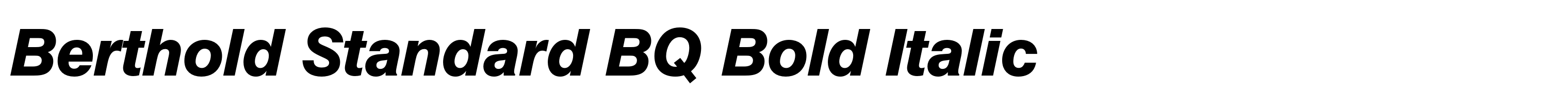 Berthold Standard BQ Bold Italic
